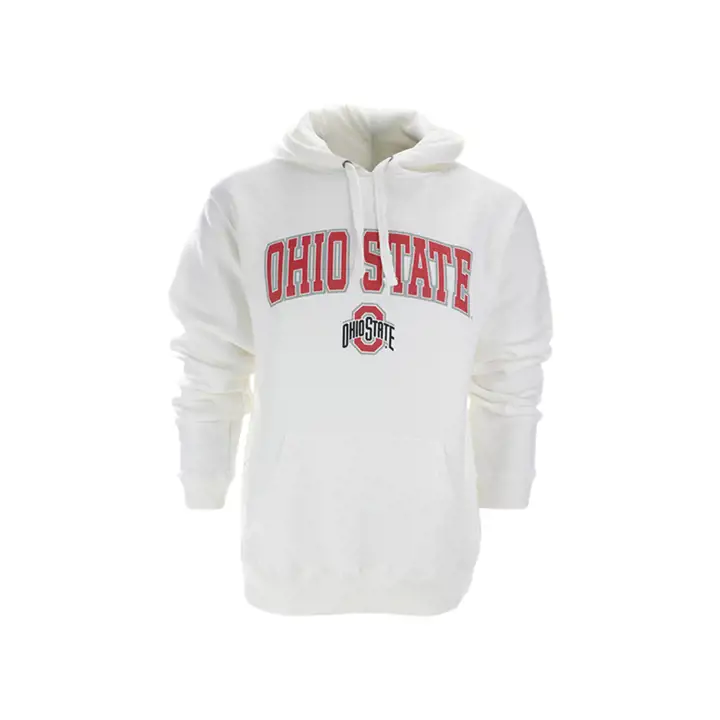 Sweat à capuche en molleton basique Buckeyes de l'Ohio State NCAA BLANC