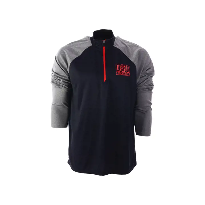 Ohio State Buckeyes NCAA Raglan Contrast 1/4 Zip BLK