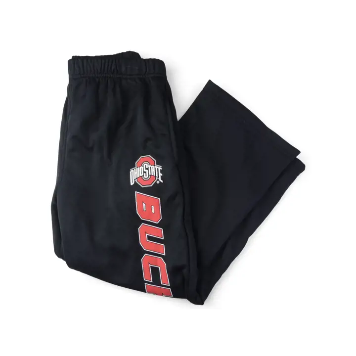 Pantalon de survêtement en polyester Ohio State Buckeyes NCAA, bas ouvert, noir