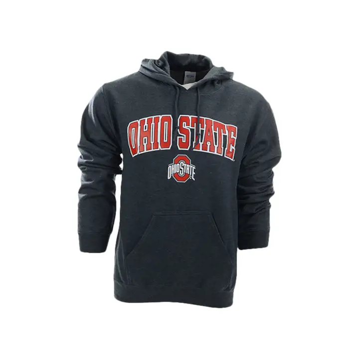 Sweat à capuche polaire NCAA Ohio State Buckeyes gris foncé