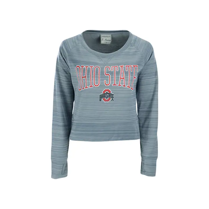 Sweat-shirt ras du cou en polaire rayé Ohio State Buckeyes NCAA