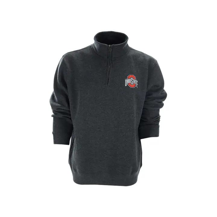 Sweat-shirt 1/4 zip NCAA Ohio State Buckeyes CHAR