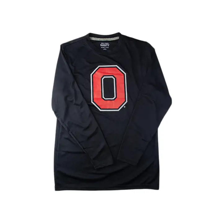 T-shirt manches longues en polyester basique Ohio State Buckeyes NCAA BLK