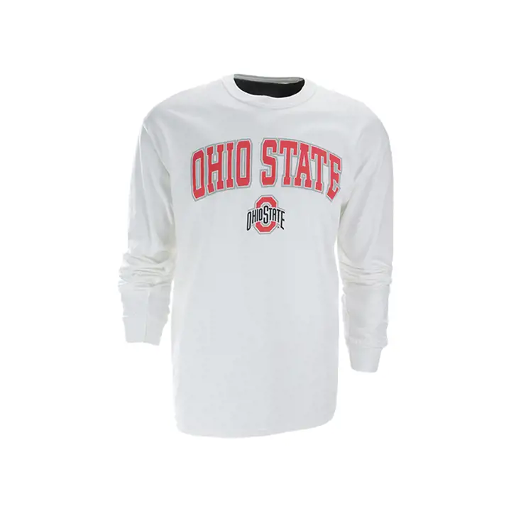 T-shirt à manches longues basique NCAA Ohio State Buckeyes BLANC