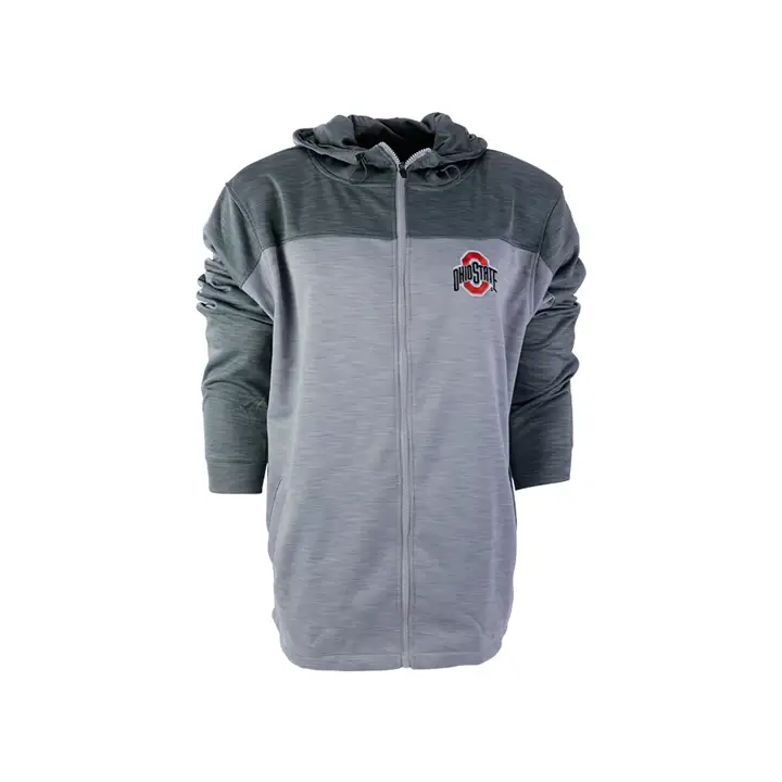 Ohio State Buckeyes NCAA Sweat à capuche zippé color-block GRIS