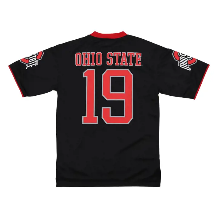 Maillot Non-Réplique NCAA des Buckeyes de l'Ohio State Noir