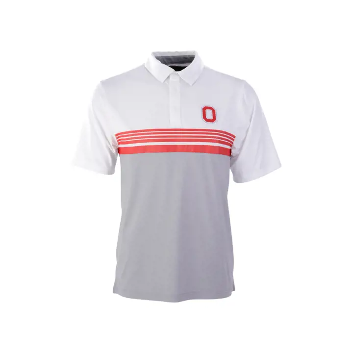 Polo Colorblock NCAA Ohio State Buckeyes GRIS