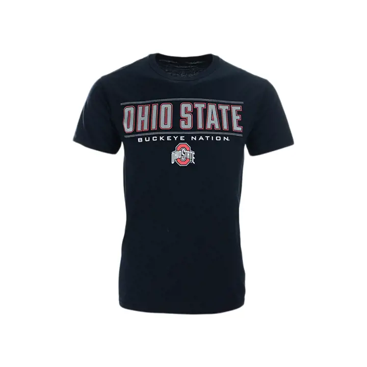 T-shirt en coton basique Ohio State Buckeyes NCAA (noir)
