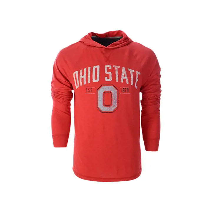 T-shirt à capuche Ohio State Buckeyes NCAA Heritage ROUGE