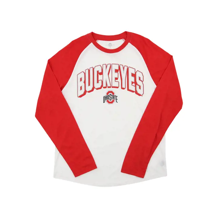 T-shirt à manches longues Ohio State Buckeyes NCAA Heritage Raglan WHT