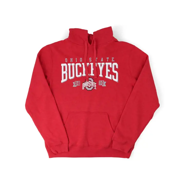 T-shirt Ohio State Buckeyes NCAA manches longues en tissu mélangé ROUGE