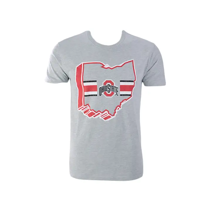 T-shirt agrafé NCAA Ohio State Buckeyes GRY