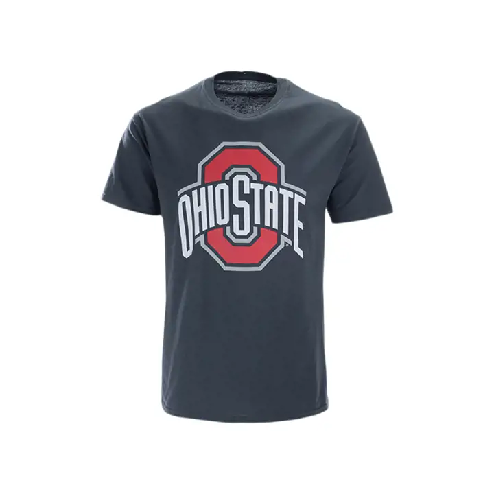 Ohio St B NCAA Basic Cotton T-Shirt Athletic O Charcoal