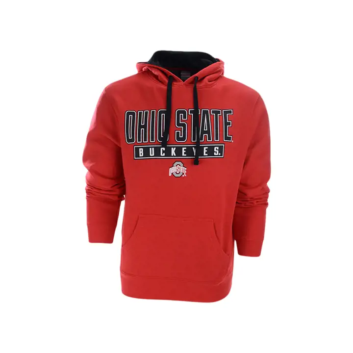 Sweat-shirt à capuche contrastant NCAA Ohio State Buckeyes ROUGE