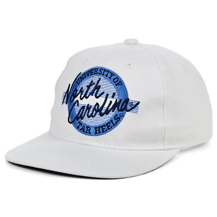 Casquette rétro cercle NCAA Tar Heels de la Caroline du Nord blanc/bleu