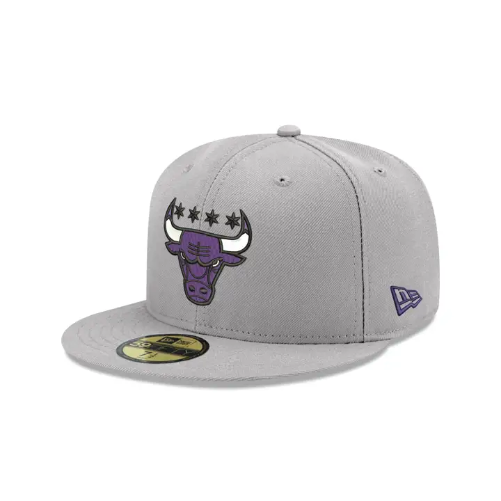 BULLS NBA CHAUSSURE CROCHET 21 59FIFTY gry/pur