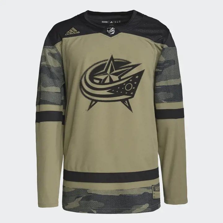 Casquette Primegreen J des Blue Jackets de Columbus (LNH) pour l'appréciation militaire