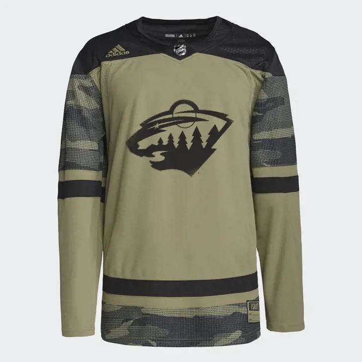 Maillot Primegreen du Minnesota Wild (NHL) en l'honneur des forces armées