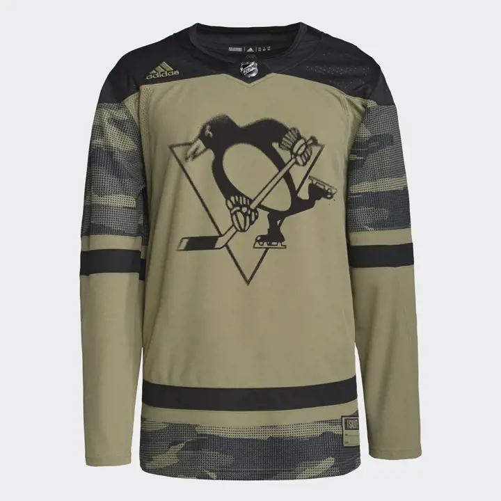 Maillot Primegreen d'appréciation militaire des Penguins de Pittsburgh de la LNH
