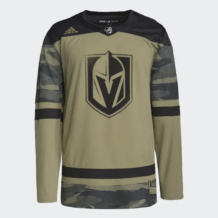 Vegas Golden Knights LNH Reconnaissance Militaire Primegreen Maillot