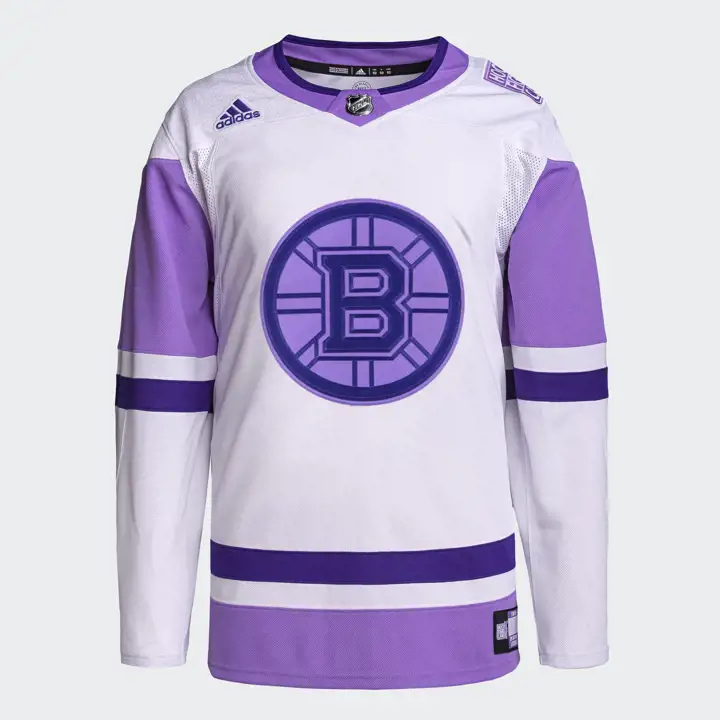 Maillot Boston Bruins LNH ADI Primegreen HFC bnc/lav