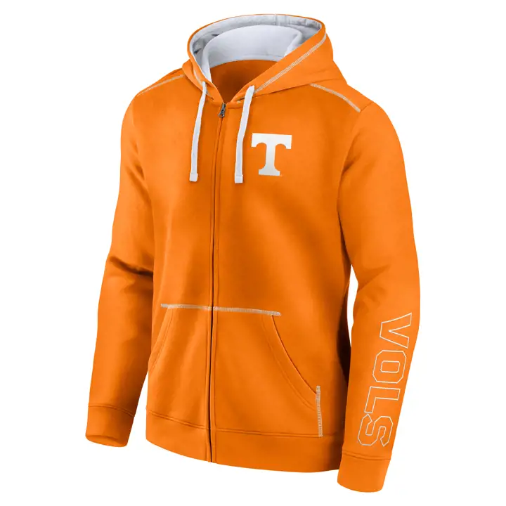 Sweat à capuche en coton Tennessee Volunteers NCAA FZ Blocked 21 ORG