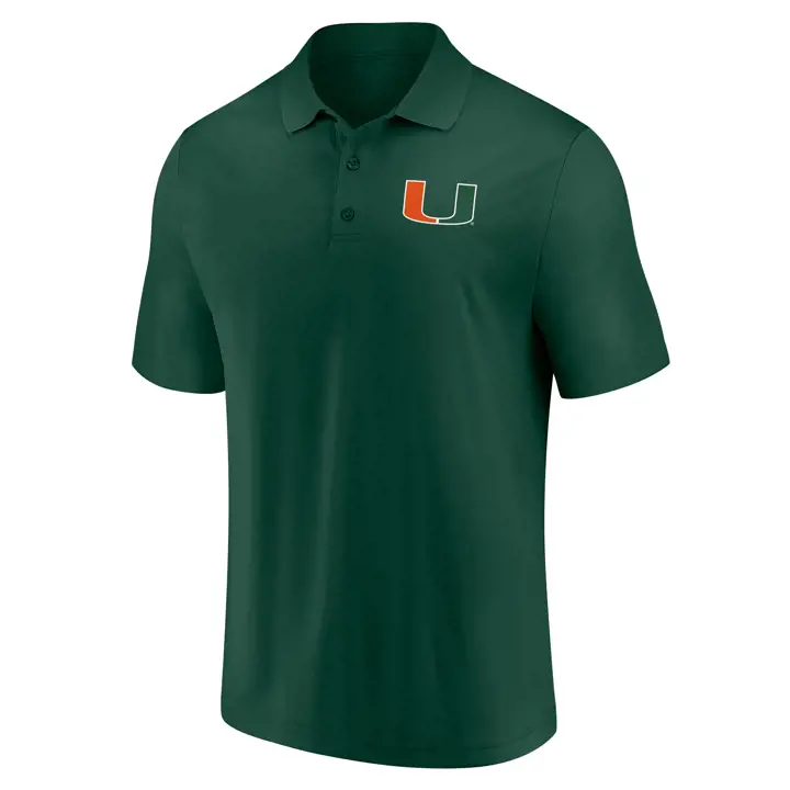 Polo Miami Hurricanes NCAA Polyester 21 Vert