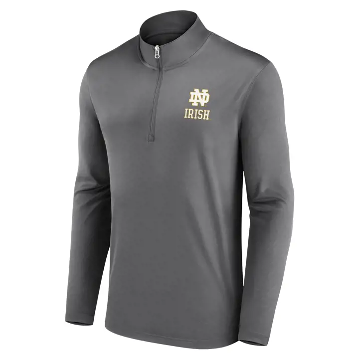 Notre Dame Fighting Irish NCAA Polaire 1/4 Zip 21 GRIS