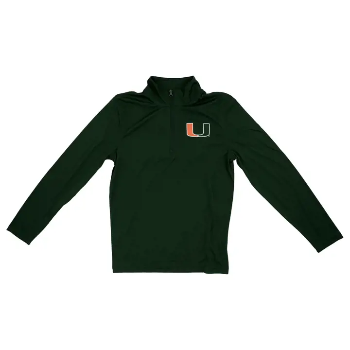 Miami Hurricanes NCAA Poly 1/4 Zip 21 VERT
