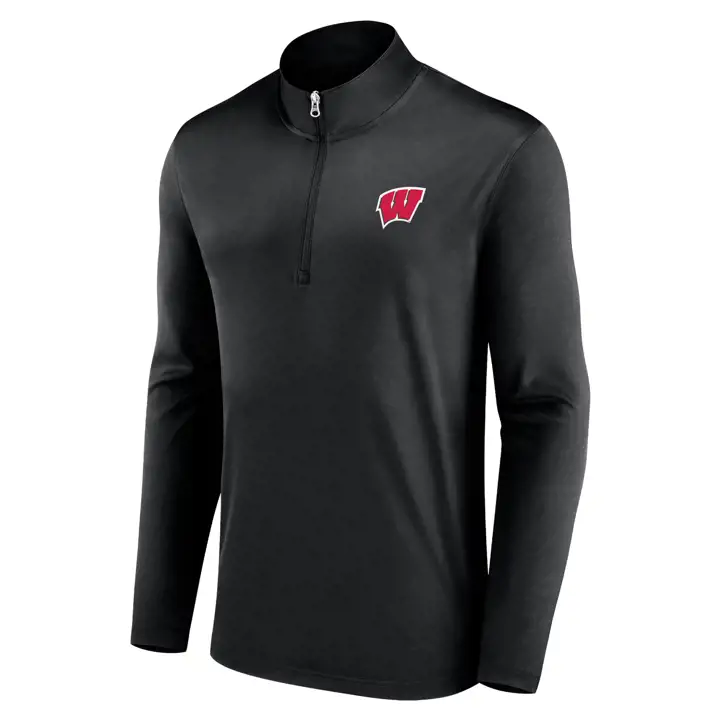 Wisconsin Badgers NCAA Poly 1/4 Zip 21 ROUGE