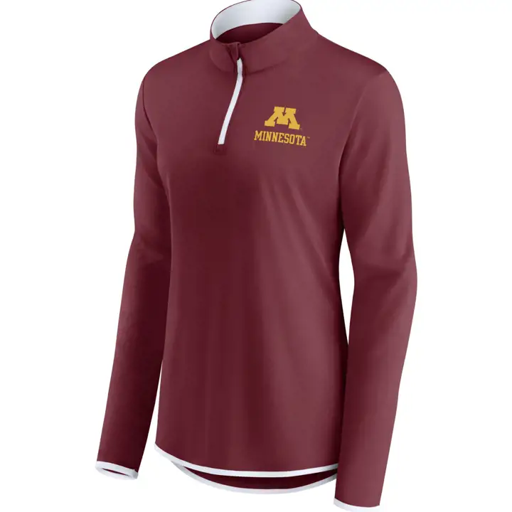 Minnesota Golden Gophers NCAA Femme Poly 1/4 Zip 21 MAR