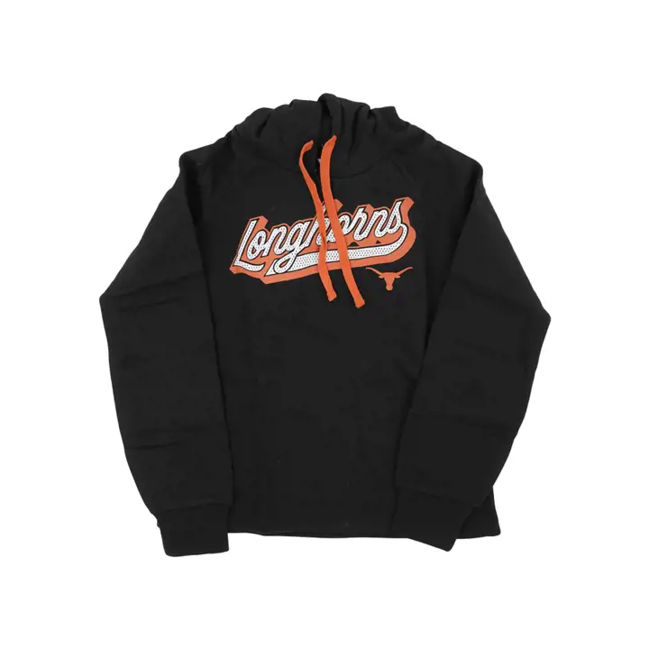 Sweat à capuche en coton NCAA Texas Longhorns femme 21 BLK