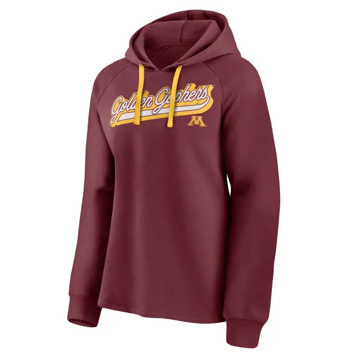 Sweat à capuche en coton Minnesota Golden Gophers NCAA pour femme 21 MAR