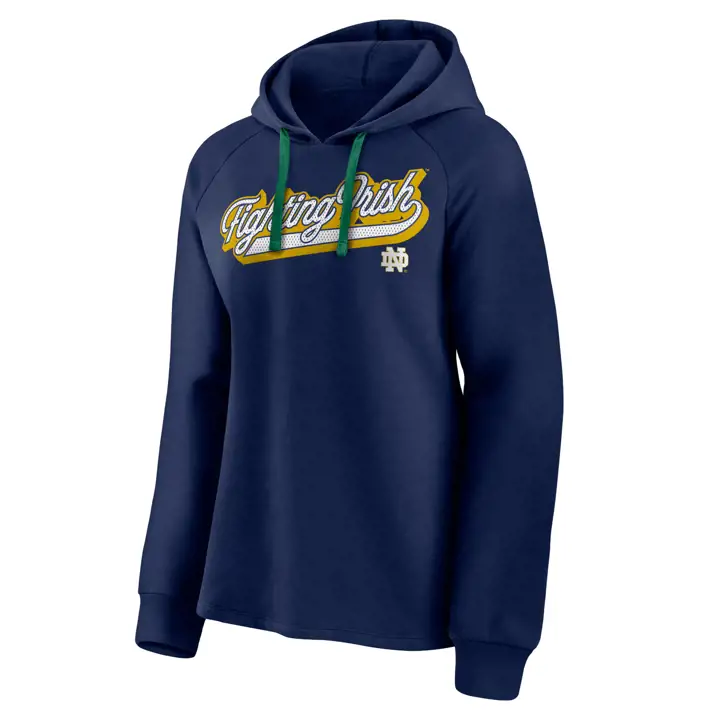 Sweat à capuche en coton NCAA Notre Dame Fighting Irish Femme 21 NAVY
