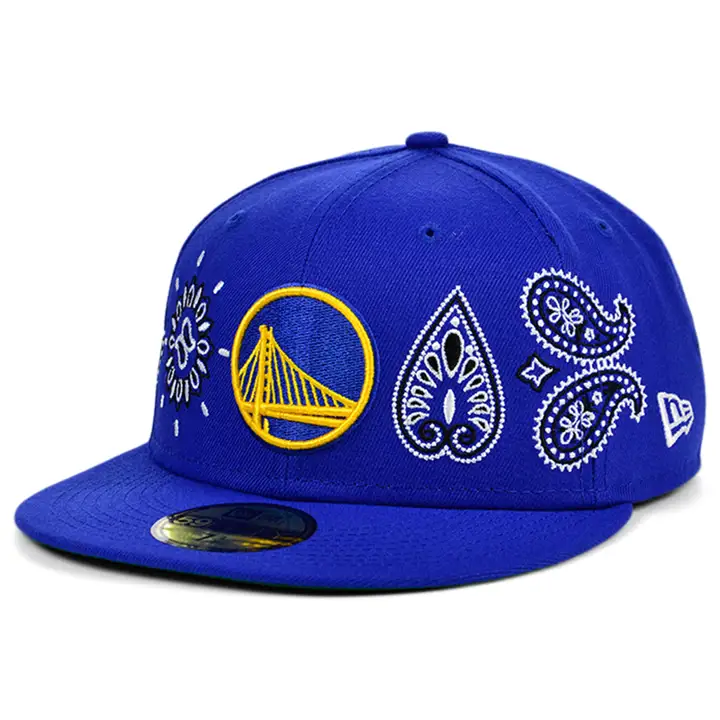 GOLDEN STATE WARRIORS NBA PAISLEY ELEMENTS 59FIFTY bleu
