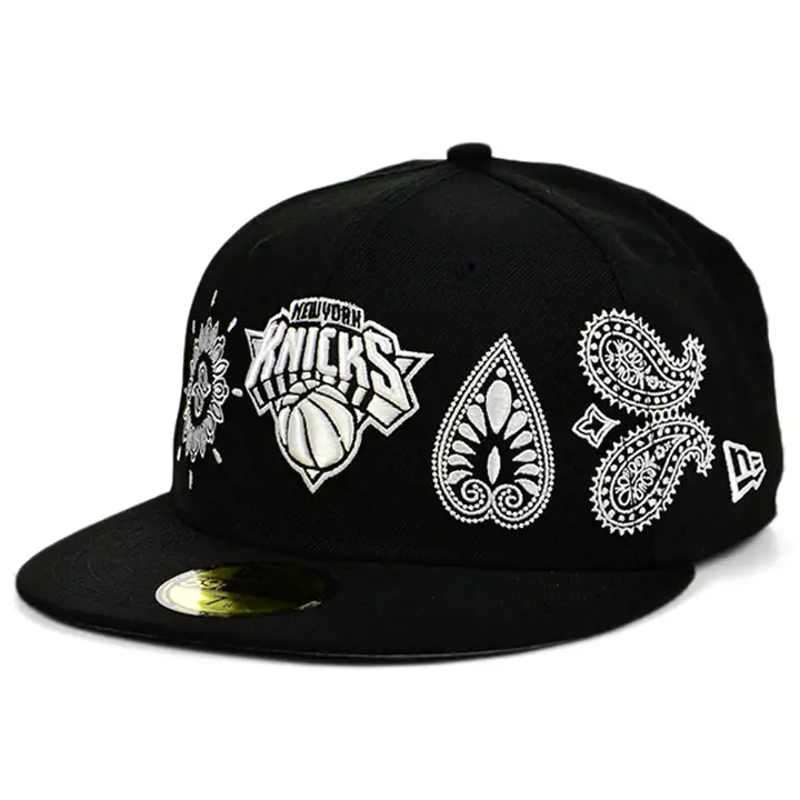 NEW YORK KNICKS NBA PAISLEY ELEMENTS 59FIFTY blk