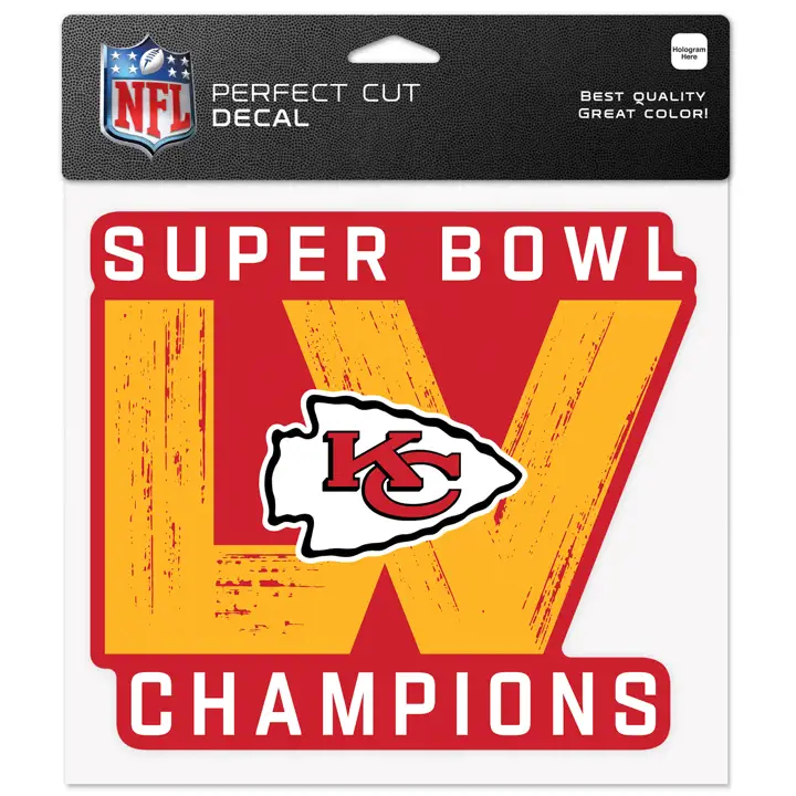 Autocollant découpé Kansas City Chiefs 8x8 - ÉVÉNEMENT ast