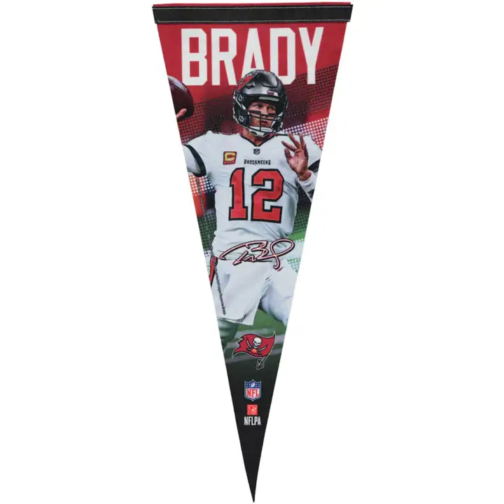 BUCCANEERS 12x30 Fanion Premium Joueur Tom Brady Ast