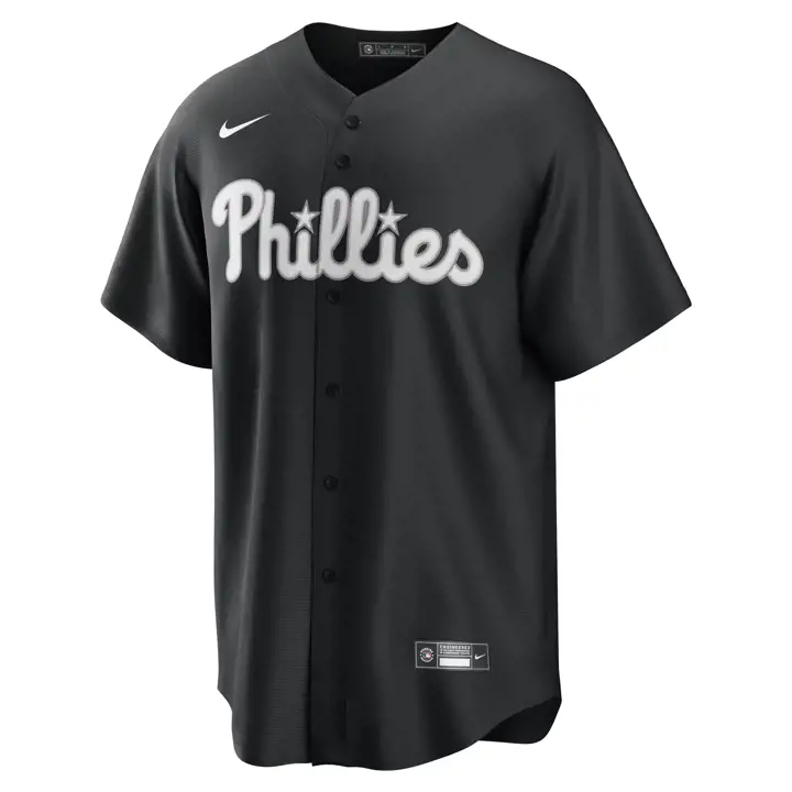 Maillot réplique vierge officiel MLB des Phillies de Philadelphie NOIR/