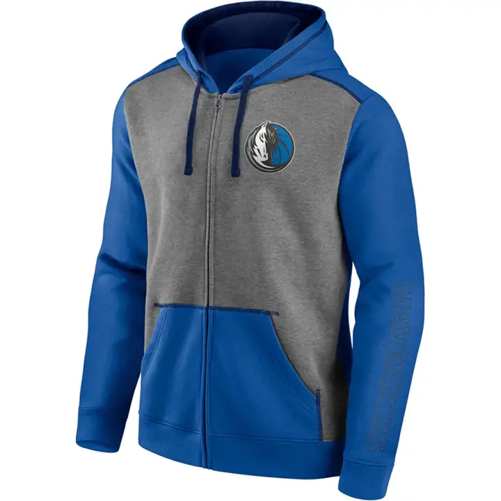 Polaire zippée Dallas Mavericks NBA Rookie, gris/bleu