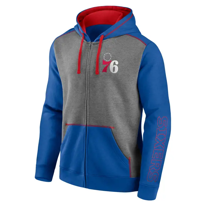 Polaire Philadelphia 76ers NBA Rookie Bloquée FZ gris/noir