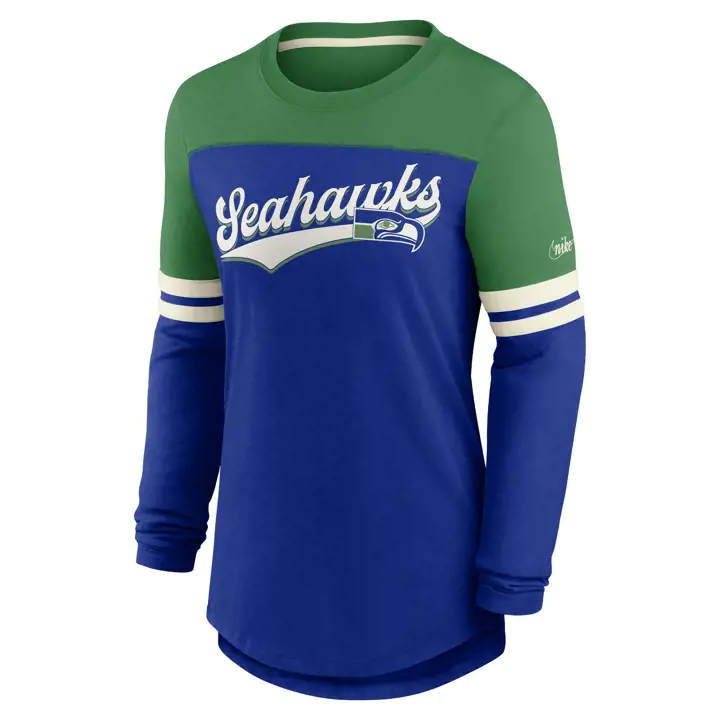 Haut à manches longues pour femme Seattle Seahawks NFL Color Block 21 rbl/wht/g