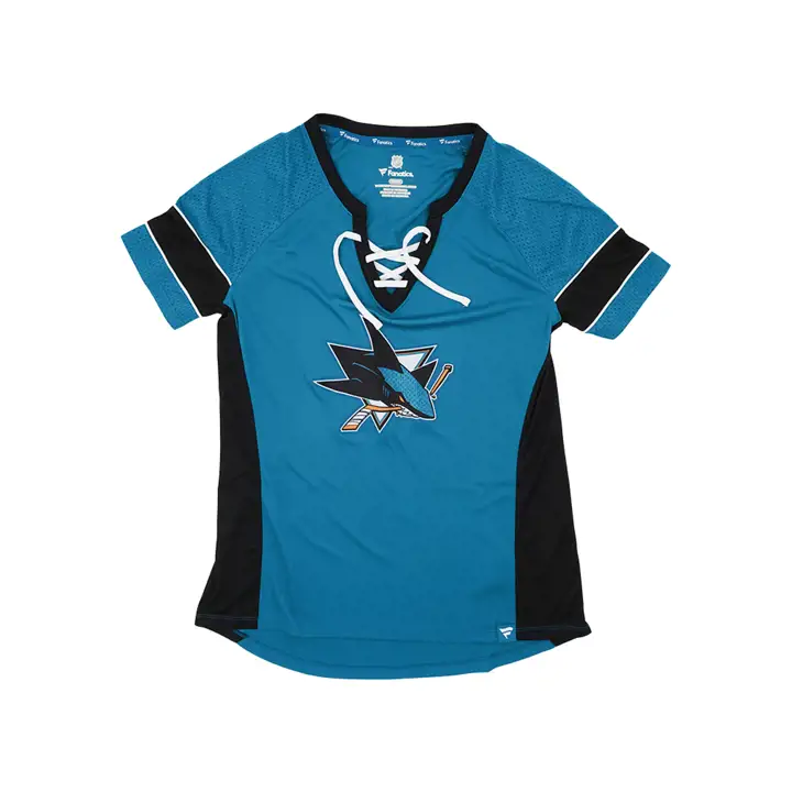 Haut Athéna « Block Party » pour femme des Sharks de San Jose (LNH) 21 sarcelle/b