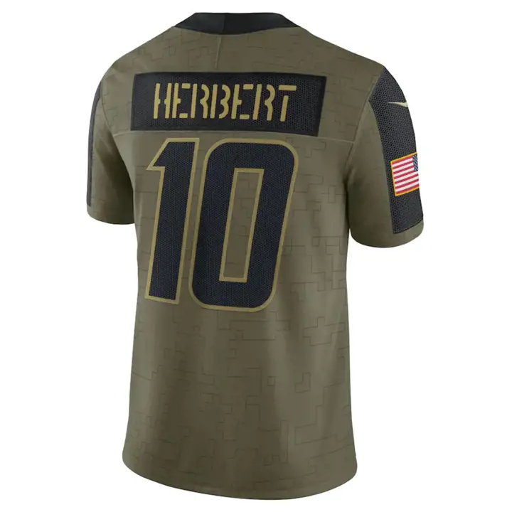 Maillot LA Chargers NFL Salute to Service Édition limitée 21 Justin H