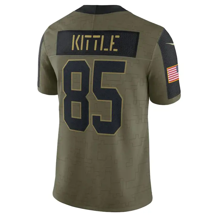 Maillot NFL Salute to Service 49ers en édition limitée 21 George Kittle
