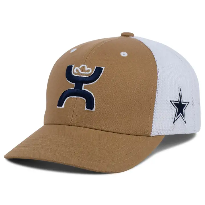 Dallas Cowboys NFL Cowb-Hooey Tan Trucker marron/blanc