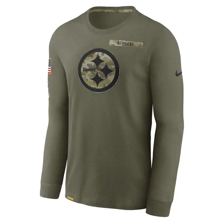 T-shirt manches longues NFL Pittsburgh Steelers Salute to Service 21 VERT