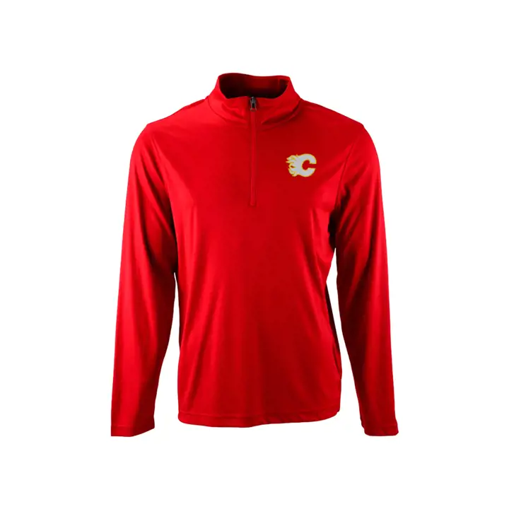 Calgary Flames NHL Nouvelle recrue 1/4 Zip ROUGE