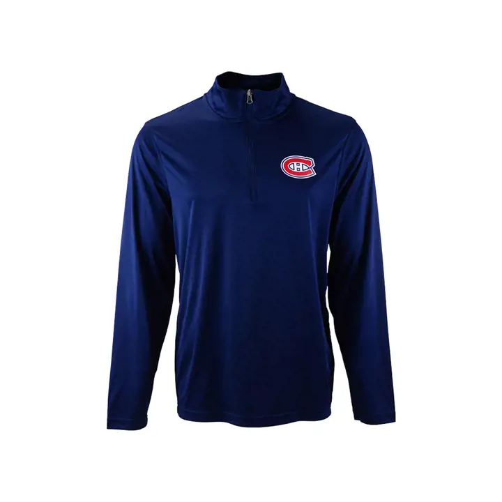 Chandail recrue LNH quart de zip bleu marine des Canadiens de Montréal