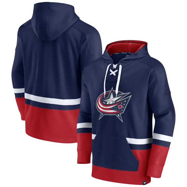 Chandail à capuchon à lacets LNH Columbus Blue Jackets Power Play N